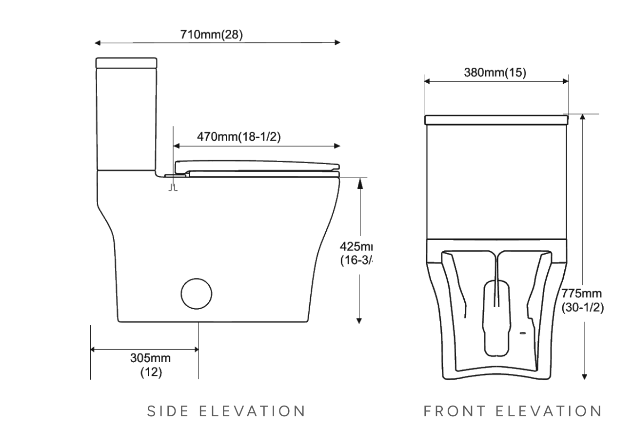 BR-2350 dimensioned line drawing